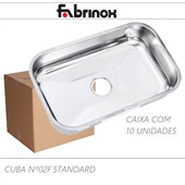 10X Cuba de cozinha de aço inox Nº2F 560x340x140mm 